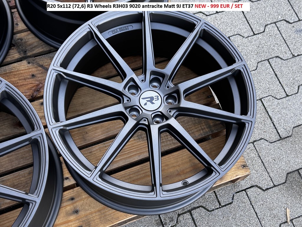 R20 5x112 (72,6) R3 Wheels R3H03 9020 antracite Matt 9J ET37 új alufelnik felnik 9x20 20" 20col 2. kép