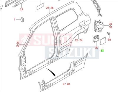 Suzuki Ignis Sport üzemanyag beöntő fedél 64570-80G02