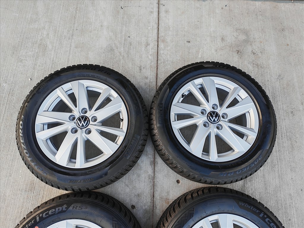 16" 5x112 VW "Karlstad" Touran, Golf, Caddy gyári alufelni szett új téligumikkal! 4. kép