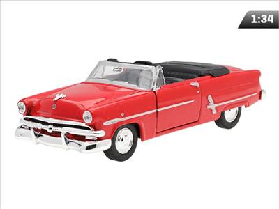 Ford Crestline Sunliner 1953 modellautó – 1:34, piros