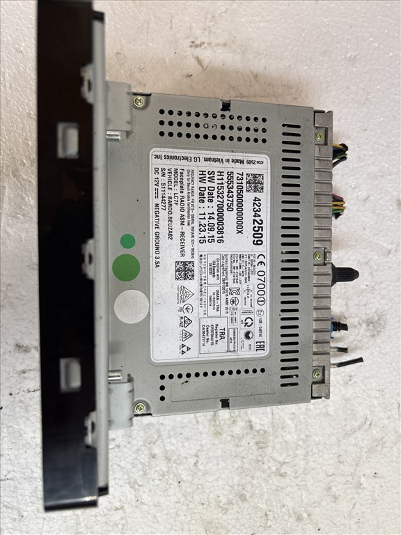 opel corsa e  2014-2019 rádió   navigációs 42342509 2. kép