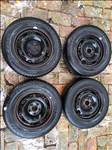 Ibiza fabia polo 5x100 lyukosztású 14" használt lemezfelni, rajta 175/70r14 téli gumi 