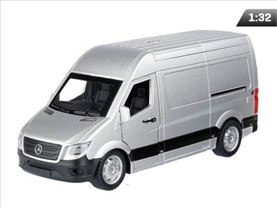 Mercedes-Benz Sprinter modellautó 1:32 – ezüst fém kisbusz
