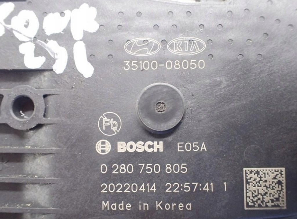 Hyundai i20 (BC3/BI3), Kia Stonic 1.25i G4LF fojtószelep 3510008050 0280750805 35100-08050 3. kép