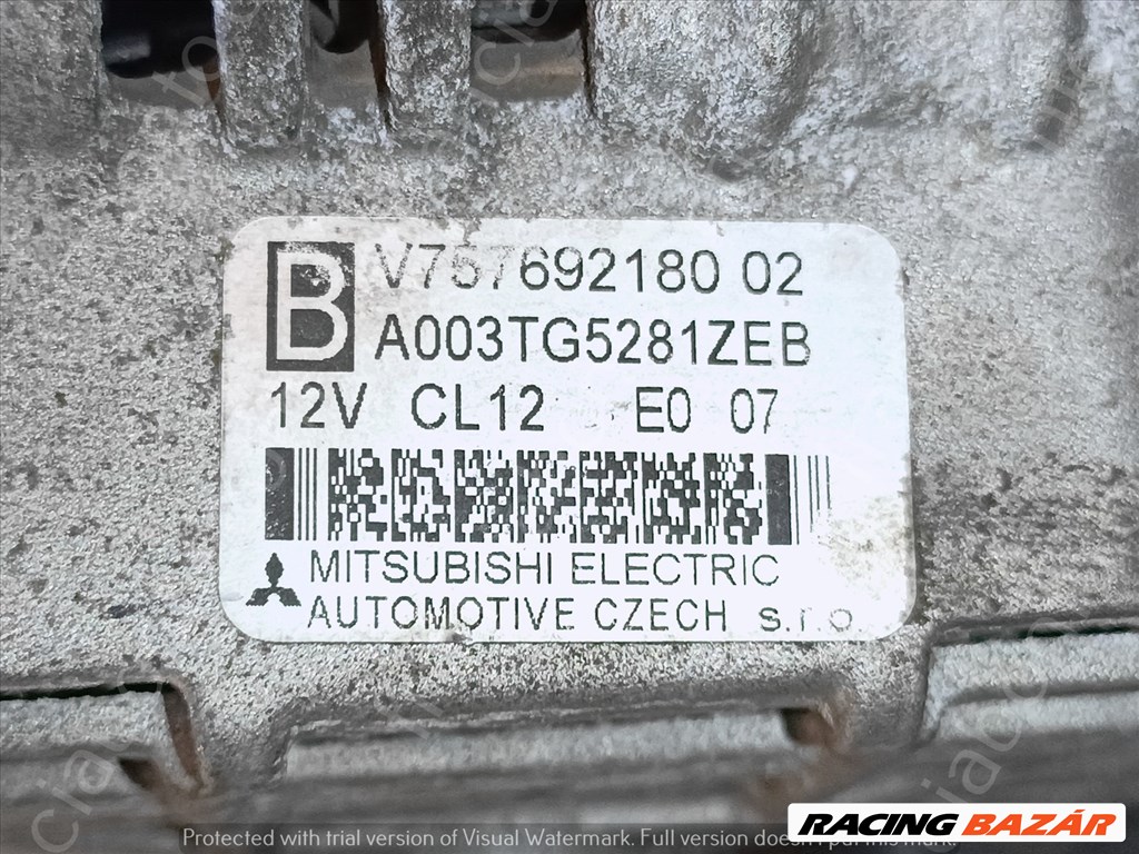 Citroën, Peugeot 1.4 / 1.6 VTI / THP CL12 Generátor A003TG5281ZEB V757692180 2. kép