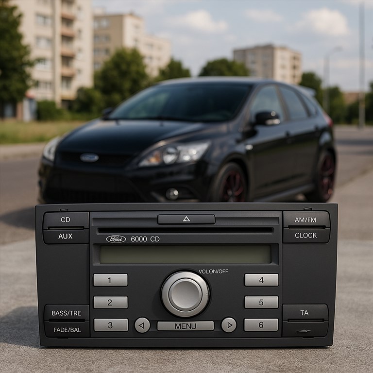 Ford Focus Mk2 / Fiesta Mk6 / C-Max Mk1 6000 CD fejegység CD rádió  fdb3onm034305 6s6118c815af 1. kép