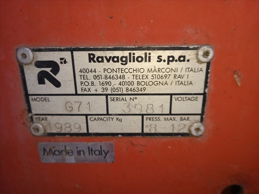ravaglioli g71 kerékszerelő gép Eladó 1. kép