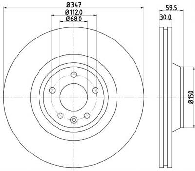 féktárcsa MINTEX MDC1989 for AUDI, SEAT, SKODA, VW