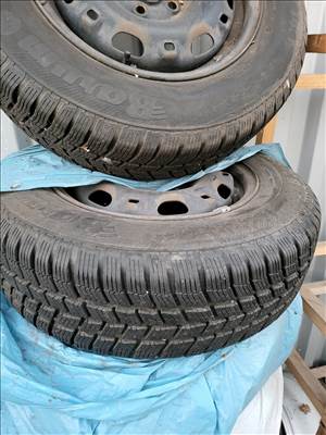 5x112 lyukosztású 14" használt lemezfelni, rajta 185/70 újszerű Barum téli gumi gumi 