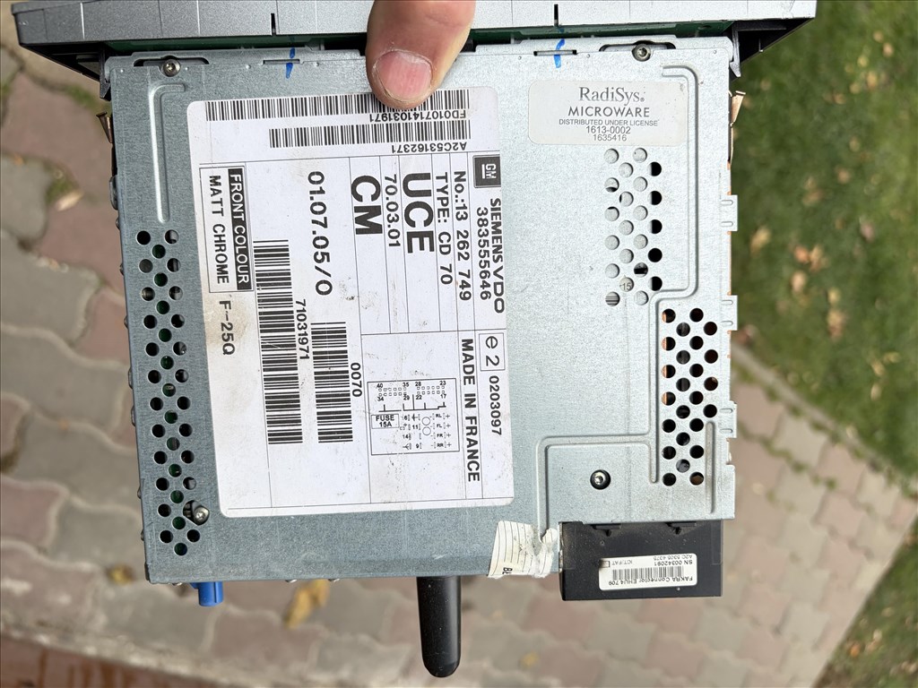 Opel Astra H, Opel Zafira B Cd70 Navi fejegység  2. kép