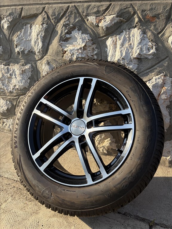  5x112 lyukosztású 18" használt Dezent alufelni, rajta 235/60 használt Firestone téli gumi gumi  1. kép