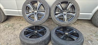 5x120 lyukosztású 18" gyári alufelni, rajta 235/50 használt Hankook négyévszakos gumik