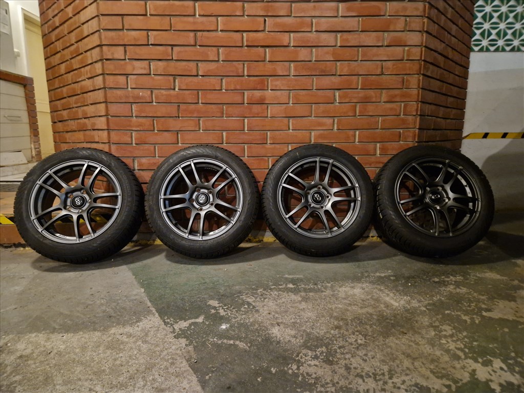  16" új Enkei alufelni, rajta 195/55 újszerű Nokian téli gumi gumi  4. kép