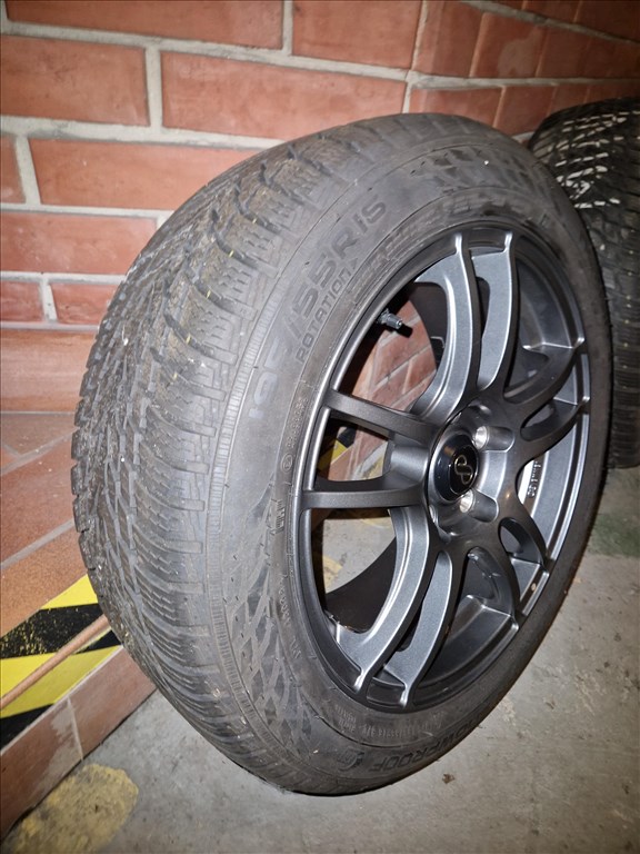  16" új Enkei alufelni, rajta 195/55 újszerű Nokian téli gumi gumi  10. kép