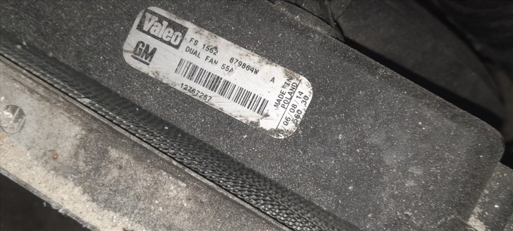 Opel Astra H TwinTop 1.6 Astra Twintop 1.6-1.8 hűtősor  gm12767267 2. kép