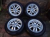  5x120 bmw 16" alufelni, rajta 205/55 használt téli gumi 5-6mm e46 e87 e90