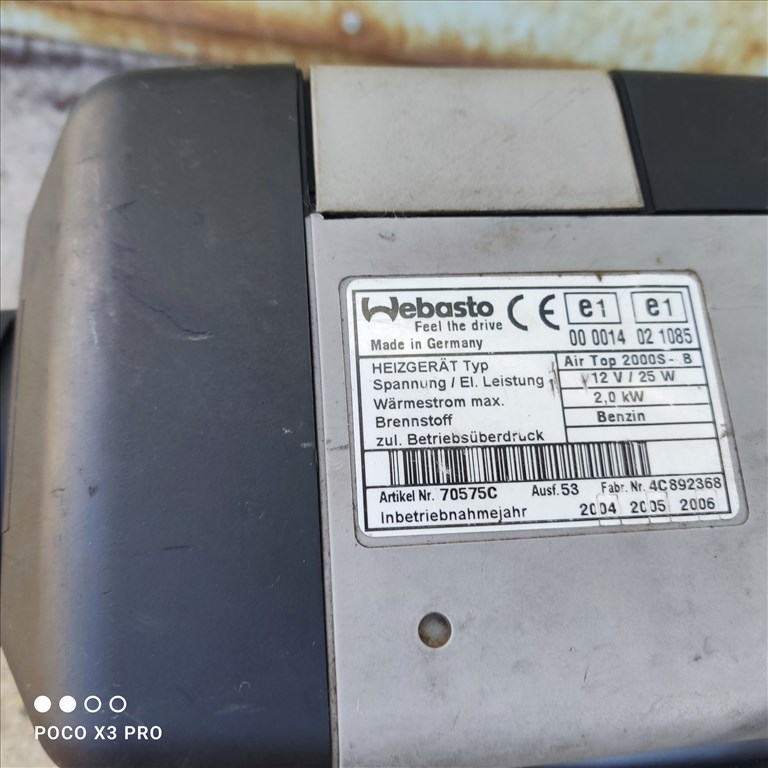 állófűtés webasto  6. kép