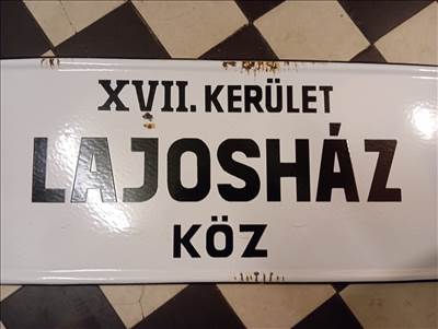 Régi Zománc utcatábla Lajosház loft Retro tábla