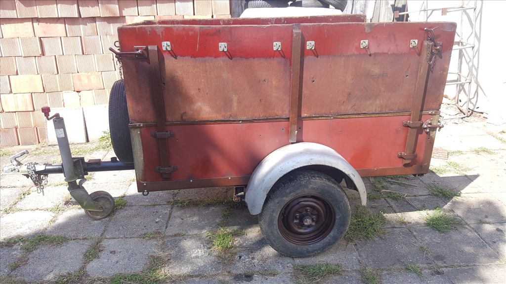 Westfalia 600kg-os gyári utánfutó okmányok nélkül eladó 10. kép