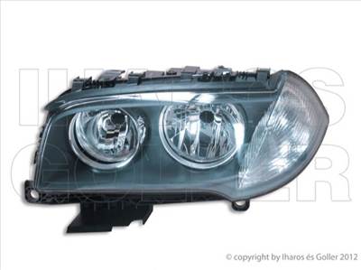 BMW X3 2007-2010 E83 - Fényszóró 2H7, bal, fekete h. (motorral) DEPO