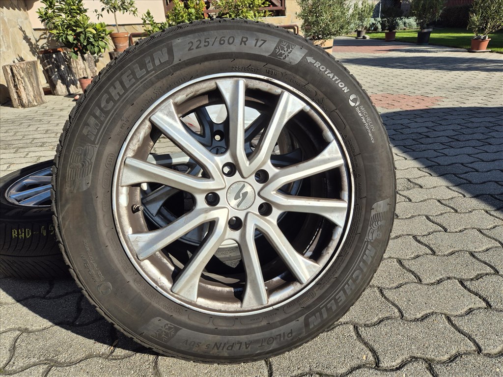 4x Silverline 17x7 ET42 - 5x114.3 alufelni + Michelin Pilot Alpin Téligumi DOT2021  7. kép