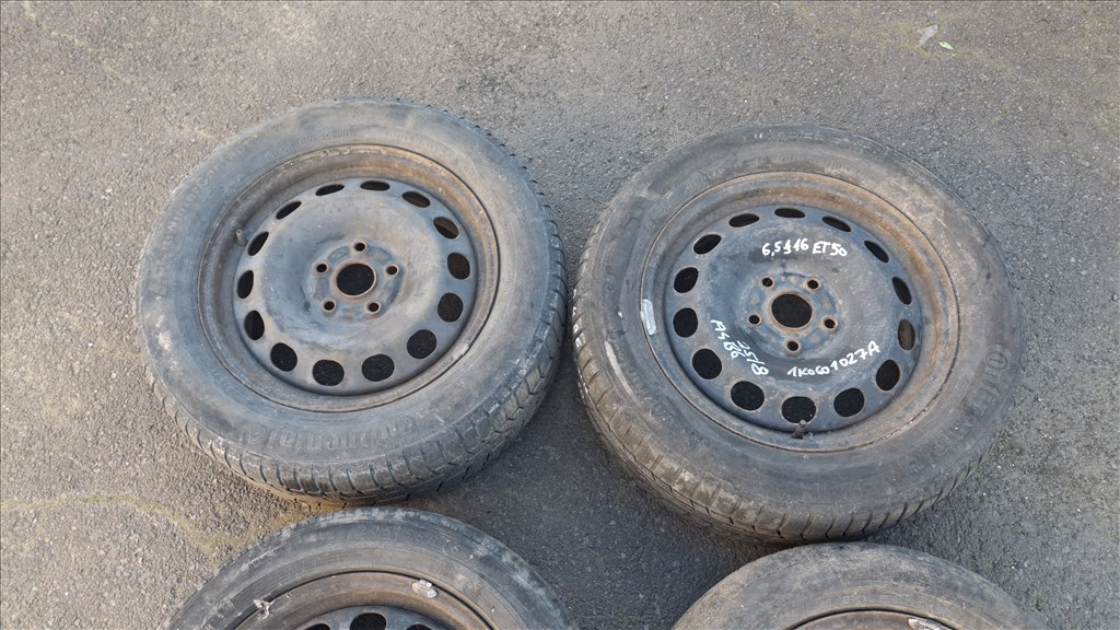 Audi A4 (B6) 16 os lemezfelni 6.5 J 16, ET 50,  1K0 601 027 A 1k0601027a 3. kép