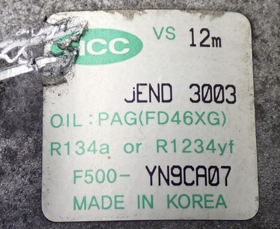 Hyundai ix20, Kia Venga 1.4CRDi D4FC klímakompresszor f500yn9ca07 F500-YN9CA07 3. kép