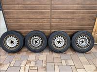  5x112 lyukosztású 16" használt lemezfelni, rajta 205/65 újszerű téli gumi gumi 