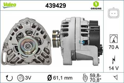 generátor VALEO 439429 for RENAULT, MITSUBISHI, DACIA, NISSAN