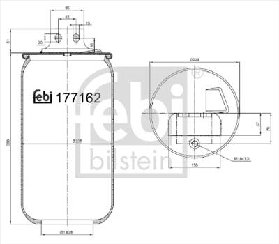 FEBI BILSTEIN 177162 - Légrugó rugótömb IVECO