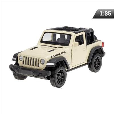 1:35 RMZ modell Jeep Wrangler Rubicon 2021 kabrió, krémszínű