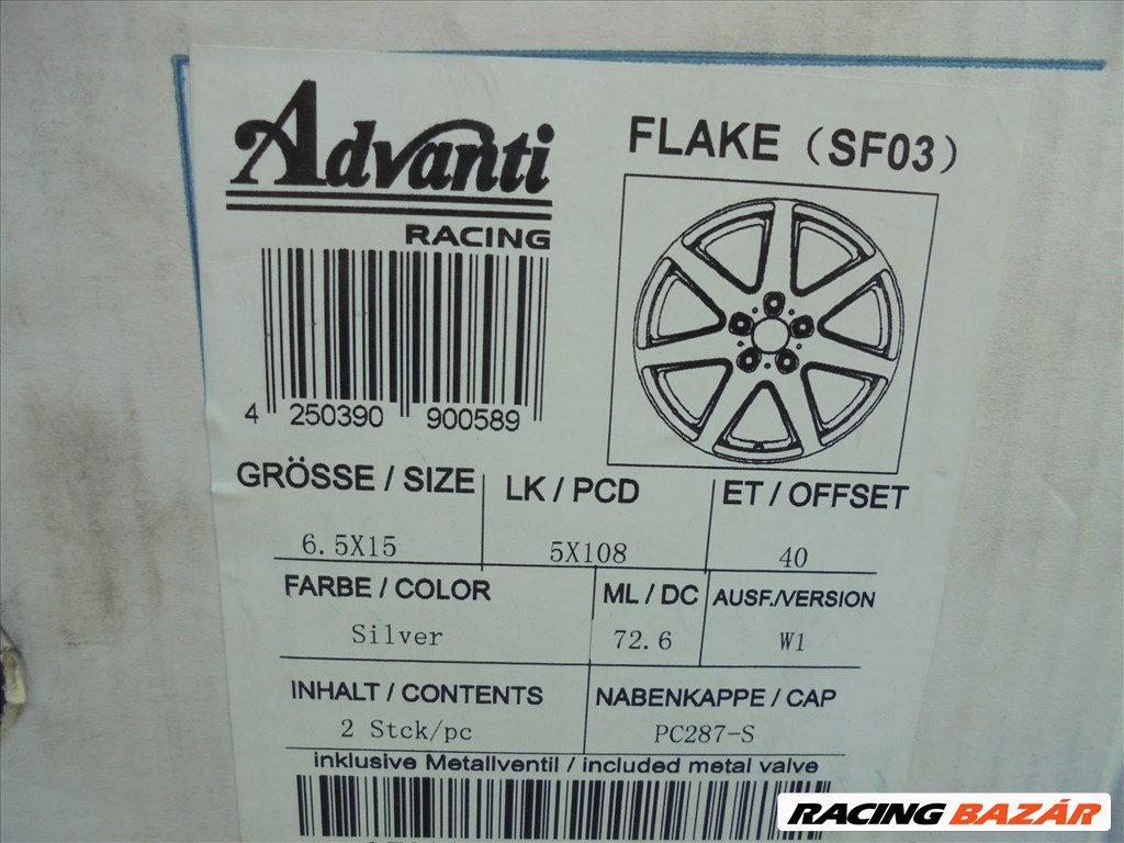  Új 15-ös 5 x 108-as Advanti racing alufelni dobozában eladó 3. kép