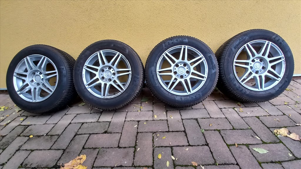 5x112 lyukosztású 16"  Aluett alufelni, rajta újszerű Kleber téli gumi 215/60 R16 1. kép