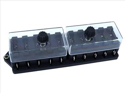 Kerámia biztosítékdoboz, 10 aljzat