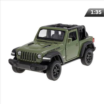 1:35 RMZ modell Jeep Wrangler Rubicon 2021 kabrió, zöld