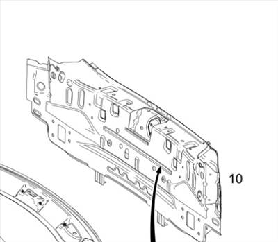Mercedes W257 CLS hátfal  2576400500