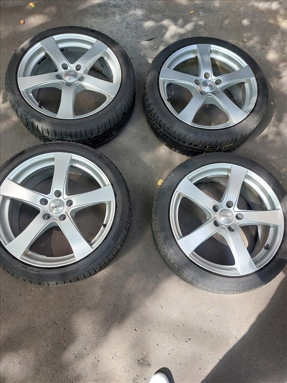  18" újszerű Dezent alufelni, rajta 225/40 újszerű Continental téli gumi gumi  1. kép