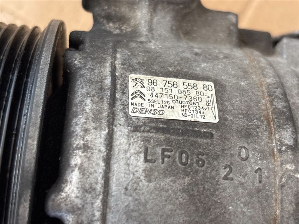 Opel Crossland X 1.2Turbo (110 Hp) Klímakompresszor 10110 ,  9675655880 3. kép