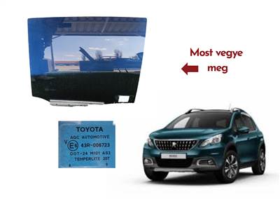 Peugeot 2008 1 gen. (2012-2019) Jobb hátsó ajtóablak üveg  9678175080 dot24m101as3