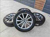 17" 5x112 antracit VW "Merano" Passat B8 gyári alufelni szett újszerű téligumikkal!