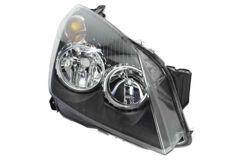 Opel Astra H 2004-2014 utángyártott új jobb első fényszóró H7/H1 fekete házas (motorral) TYC 93190387 1. kép