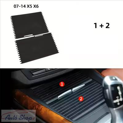 BMW E70/E71, X5, X6 középkonzol roló, pohártartó redőny , cserealkatrész 