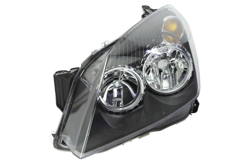 Opel Astra H 2004-2014 utángyártott új bal első fényszóró H7/H1fekete házas (motorral) TYC 93190386 1. kép