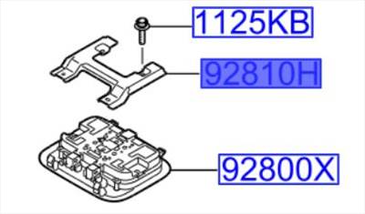 GYÁRI ÚJ BELSŐ VILÁGÍTÁS TARTÓ - Hyundai H1 07-15 - 928104H000