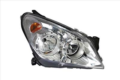 Opel Astra H 2004-2014 utángyártott új jobb első fényszóró H7/H1 króm házas(motorral) TYC 93190070