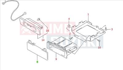 Suzuki Swift 1992-2004 rádió takaró 39161-60E20