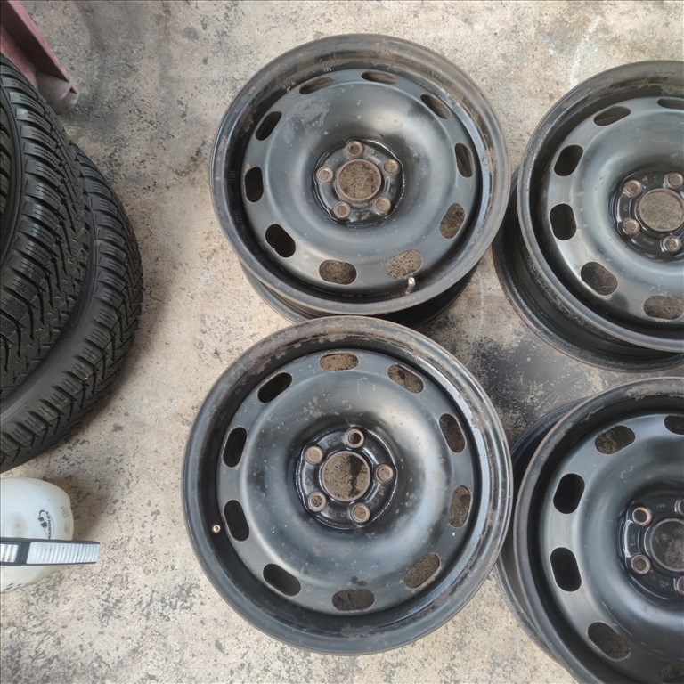 5x100 15 Gyári Skoda,Volkswagen,Seat lemezfelni 25000ft a 4db/15/ 1. kép