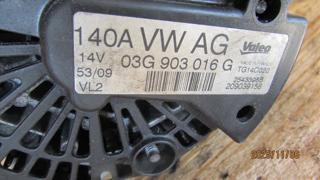 Audi A4 (B8 - 8K) 2.0 TDI quattro generátor 03g903016g 2. kép