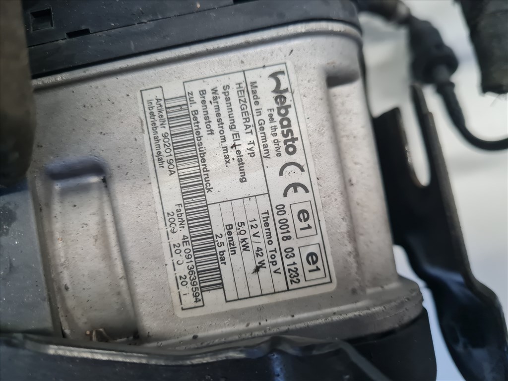 Volkswagen Golf VI Webasto állófűtés 2. kép