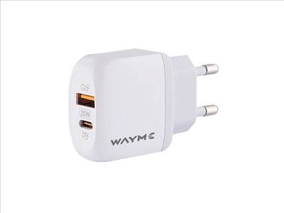WAYME hálózati töltő 20W USB-C PD + QC3.0